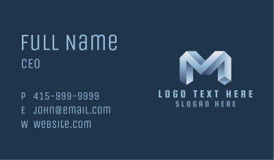 Generic 3D Letter M Business Card Image Preview