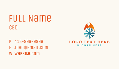 Fire & Snow Temperature Business Card Image Preview