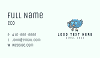 Blue Bird Call Mascot Business Card Image Preview