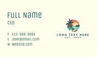Summer Sunset Island Business Card Image Preview