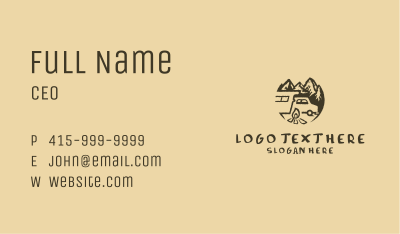Vehicle Mountain Camping Business Card