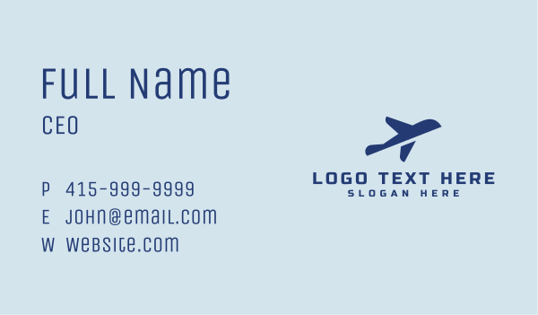 Abstract Plane Travel Business Card Design Image Preview