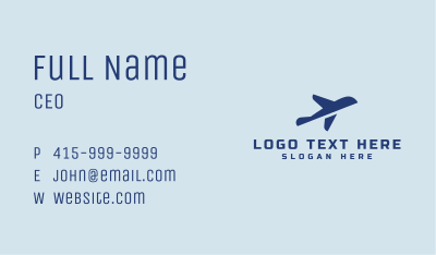 Abstract Plane Travel Business Card Image Preview