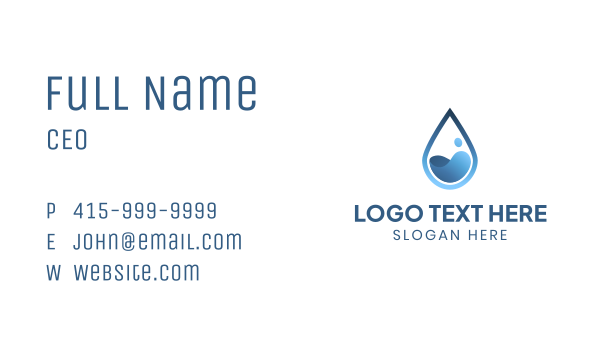 Water Droplet Splash Business Card Design Image Preview