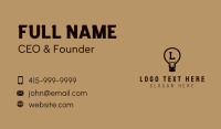 Incandescent Light Bulb Business Card Design