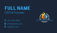 Flaming Ice Burn Thermostat Business Card Preview