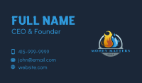 Flaming Ice Burn Thermostat Business Card Image Preview