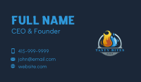 Flaming Ice Burn Thermostat Business Card Image Preview