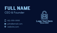 Geometric Email Lock  Business Card Image Preview