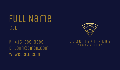 Gold Luxury Diamond Jewelry Business Card Image Preview