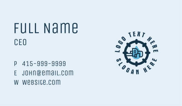 Pipe Wrench Water Repair Business Card Design Image Preview