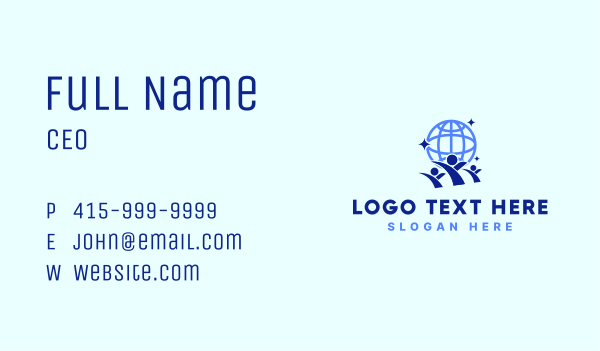 Global Human Community Business Card Design Image Preview