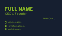 Line Neon Retro Wordmark Business Card Image Preview