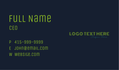 Line Neon Retro Wordmark Business Card Image Preview