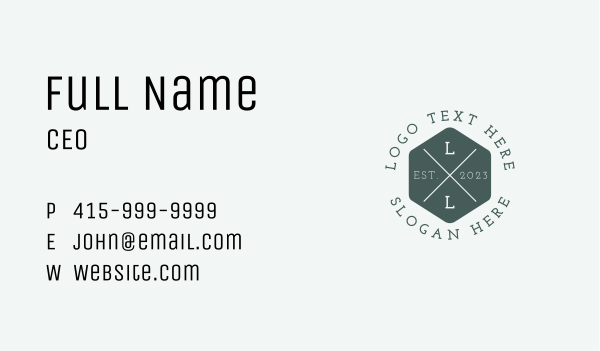 Generic Green Hex Business Business Card Design Image Preview