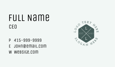 Generic Green Hex Business Business Card Image Preview