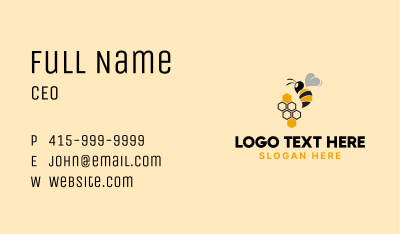 Flying Honey Bee Business Card Image Preview
