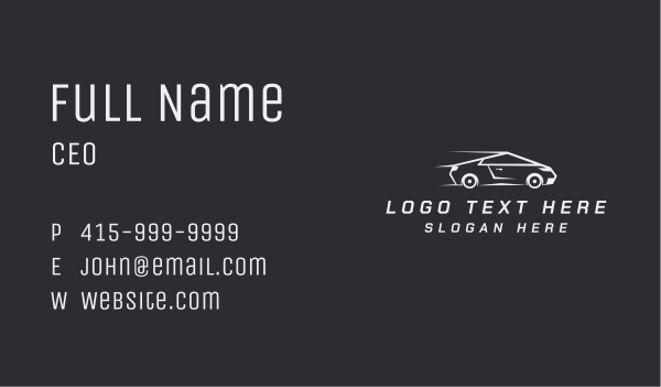 Fast Vehicle Race Business Card Design Image Preview