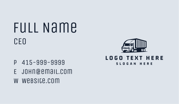 Freight Trucking Transportation Business Card Design Image Preview