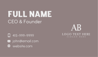 Fashion Serif Lettermark Business Card Image Preview
