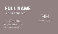 Fashion Serif Lettermark Business Card Image Preview