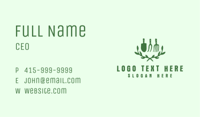 Wreath Gardening Tool Business Card Image Preview