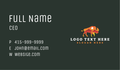 Bison Adventure Mountaineering Business Card Image Preview