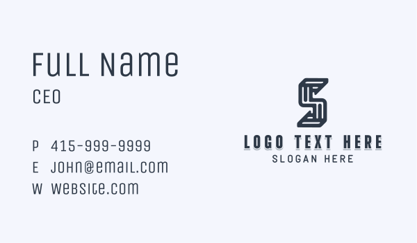 Creative Studio Letter S Business Card Design Image Preview