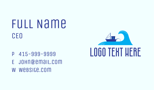 Ocean Fishing Vessel Business Card Design Image Preview