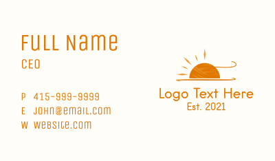 Orange Sun Crochet  Business Card Image Preview