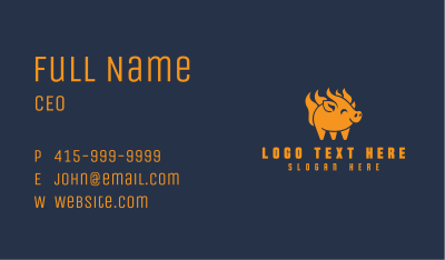 Flame Pork Grilling Business Card Image Preview