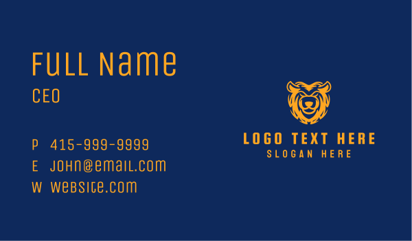 Bear Sports Mascot Business Card Design Image Preview