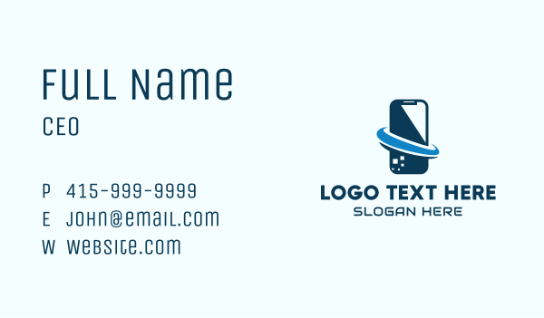 Mobile Phone Communication  Business Card Design Image Preview