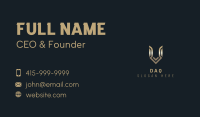 Metallic Gradient Letter V Business Card Image Preview