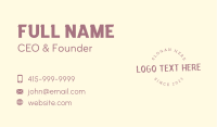 Round Texture Wordmark Business Card Image Preview