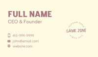 Round Texture Wordmark Business Card Image Preview