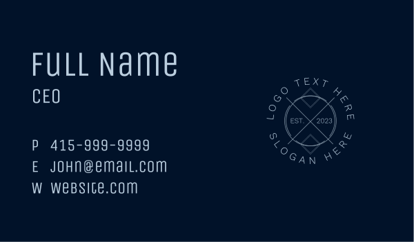 Generic Circle Badge  Business Card Design Image Preview