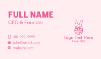 Pink Easter Egg Bunny  Business Card Image Preview