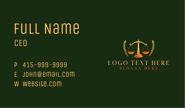 Legal Scale Justice Business Card Design Image Preview