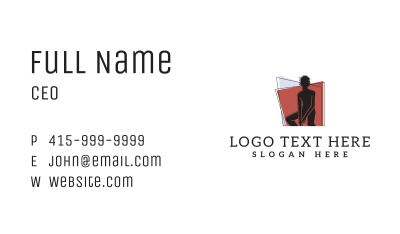 Geometric Slouched Man Business Card Image Preview