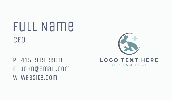 Animal Medical Veterinary Business Card Design Image Preview