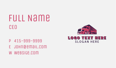 Freight Truck Transportation Business Card Image Preview