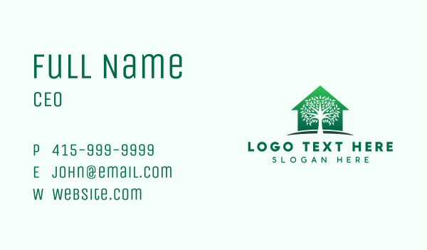 Eco Tree Residential Business Card Design Image Preview