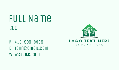 Eco Tree Residential Business Card Image Preview