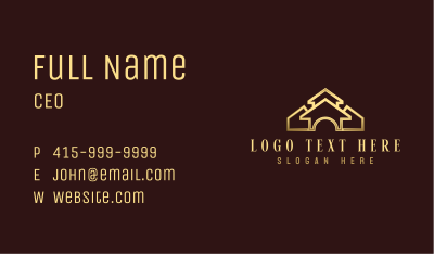 Elegant Real Estate Roof Business Card Image Preview