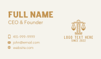 Gold Scale Justice Business Card Design