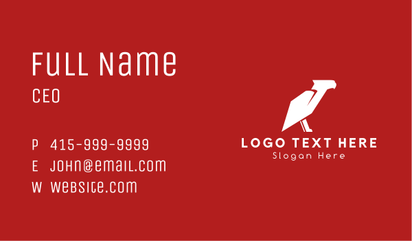Red Eagle Badge Business Card Design Image Preview