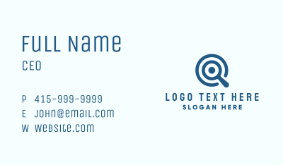 Blue Target Search Business Card Image Preview