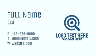 Blue Target Search Business Card