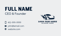 Lightning Bolt Race Car Business Card Design